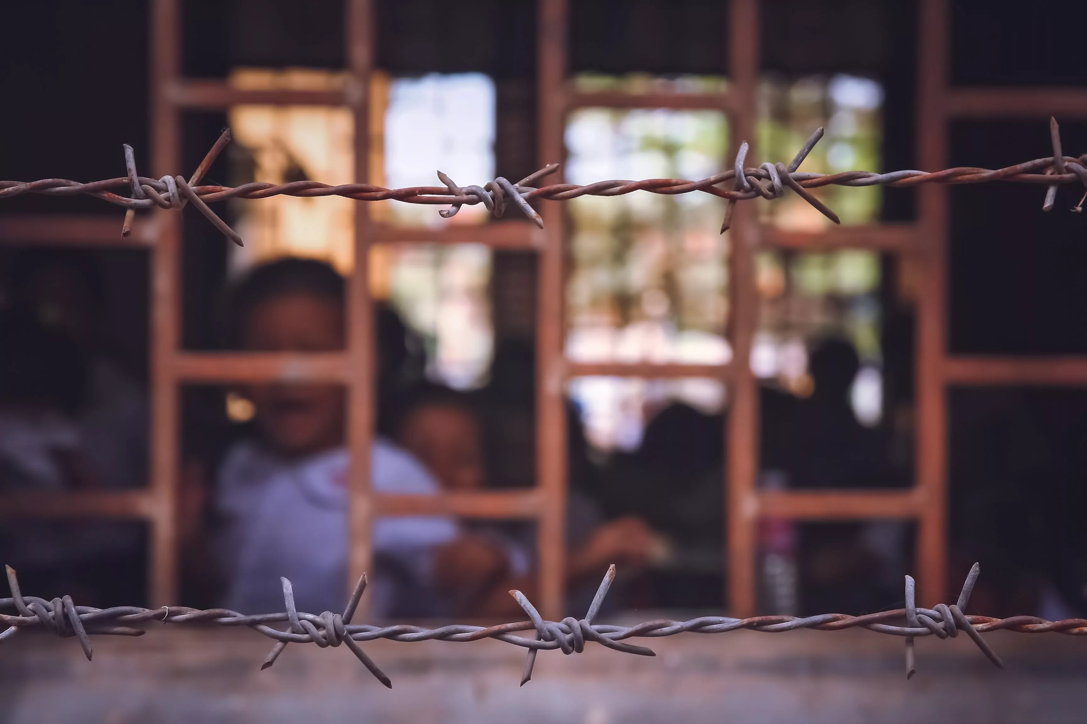 school-behind-barbed-wires