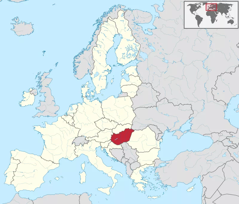 CC BY-SA 3.0 File:Hungary in European Union.svg