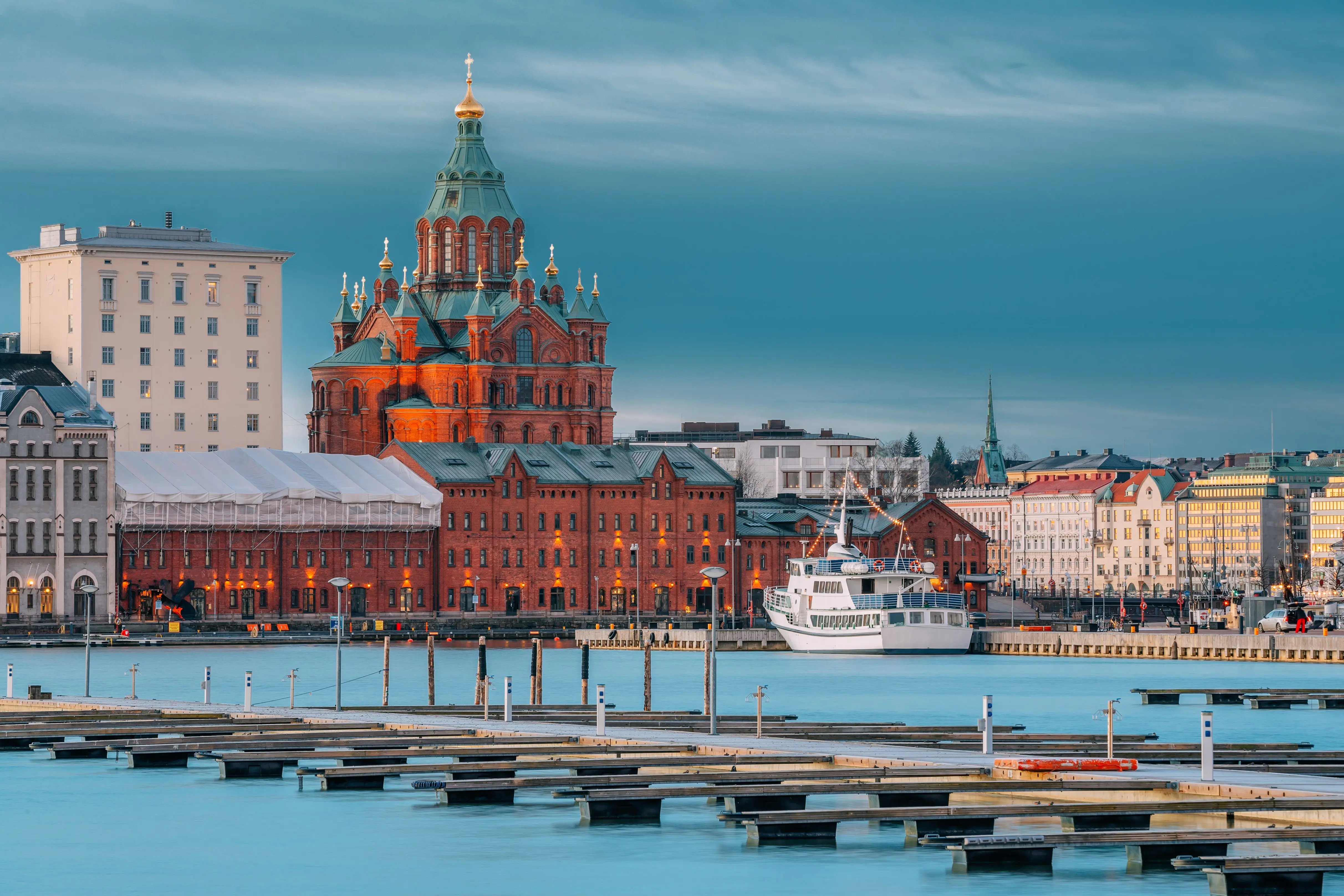 helsinki-finland-kanavaranta-street-with-uspenski-cathedral-in