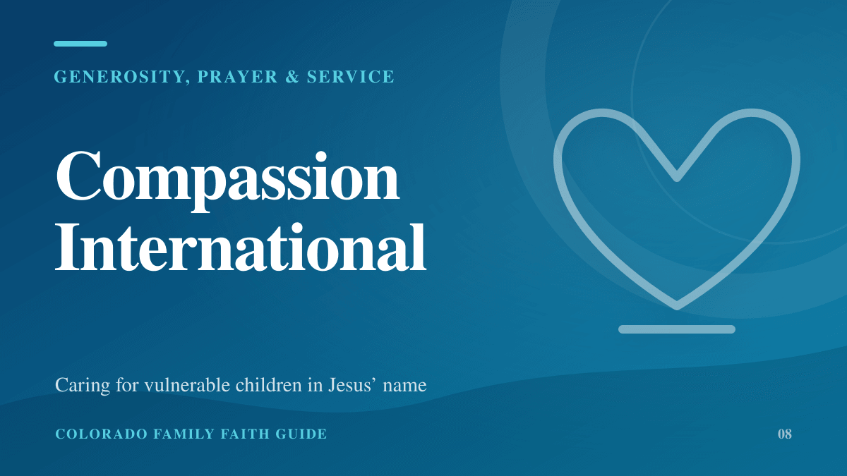 Compassion International — generosity, prayer, and service resource