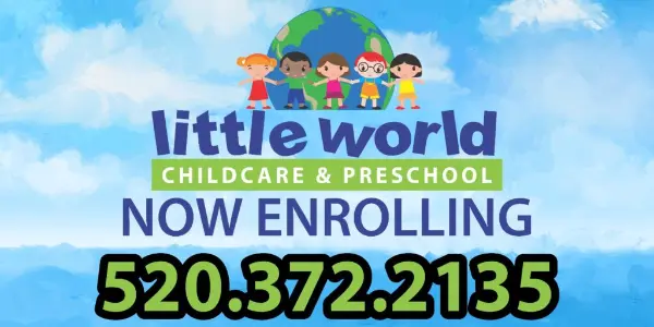 Little World Childcare & Preschool logo and telephone number.