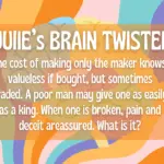 The cost of making only the maker knows; valueless if bought, but sometimes traded. A poor man may give one as easily as a king. When one is broken, pain and deceit are assured. What is it?