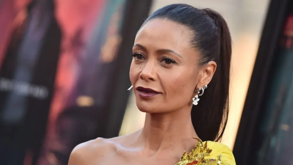 Thandiwe Newton arrives for the 'Reminiscence' Los Angeles Premieree on August 17^ 2021 in Hollywood^ CA
