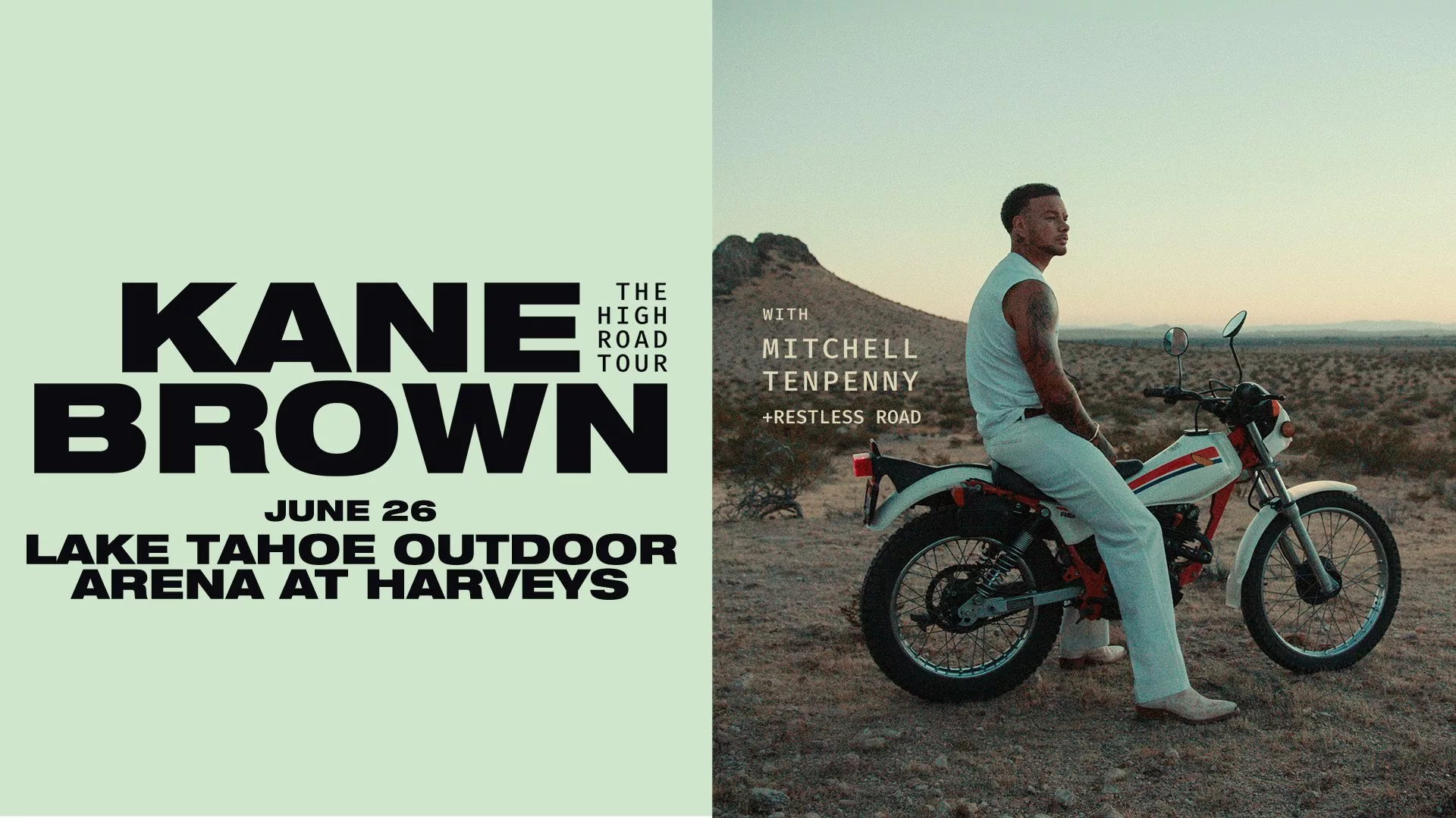 Kane Brown Concert Graphic with date info and location info