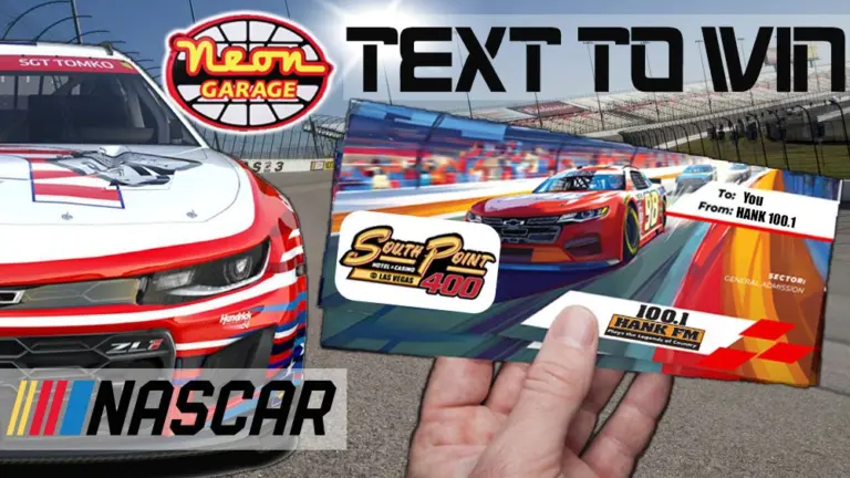 Nascar - South Point 400 - Neon Garage - Text to Win 2026