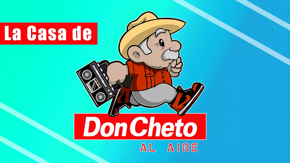 La Casa de Don Cheto. Don Cheto logo on blue gradient.
