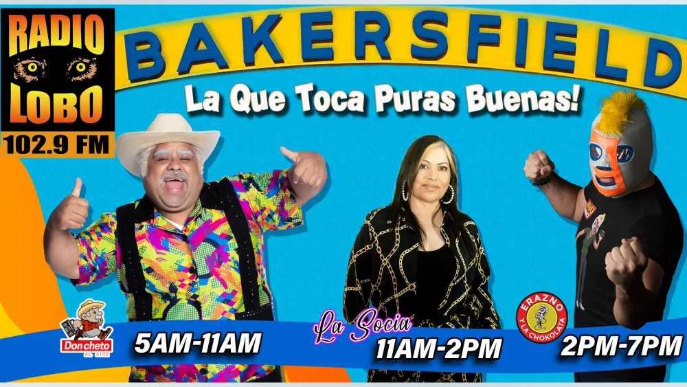 Radiolobo 102.9fm La que toca puras buenas radio numero uno bakersfield bakersifeld kern county radio #1 #1 radio mejor radio corridos mejor musica banda rancheras don cheto don cheto al aire la socia erazno y chokolata chocolata erazno