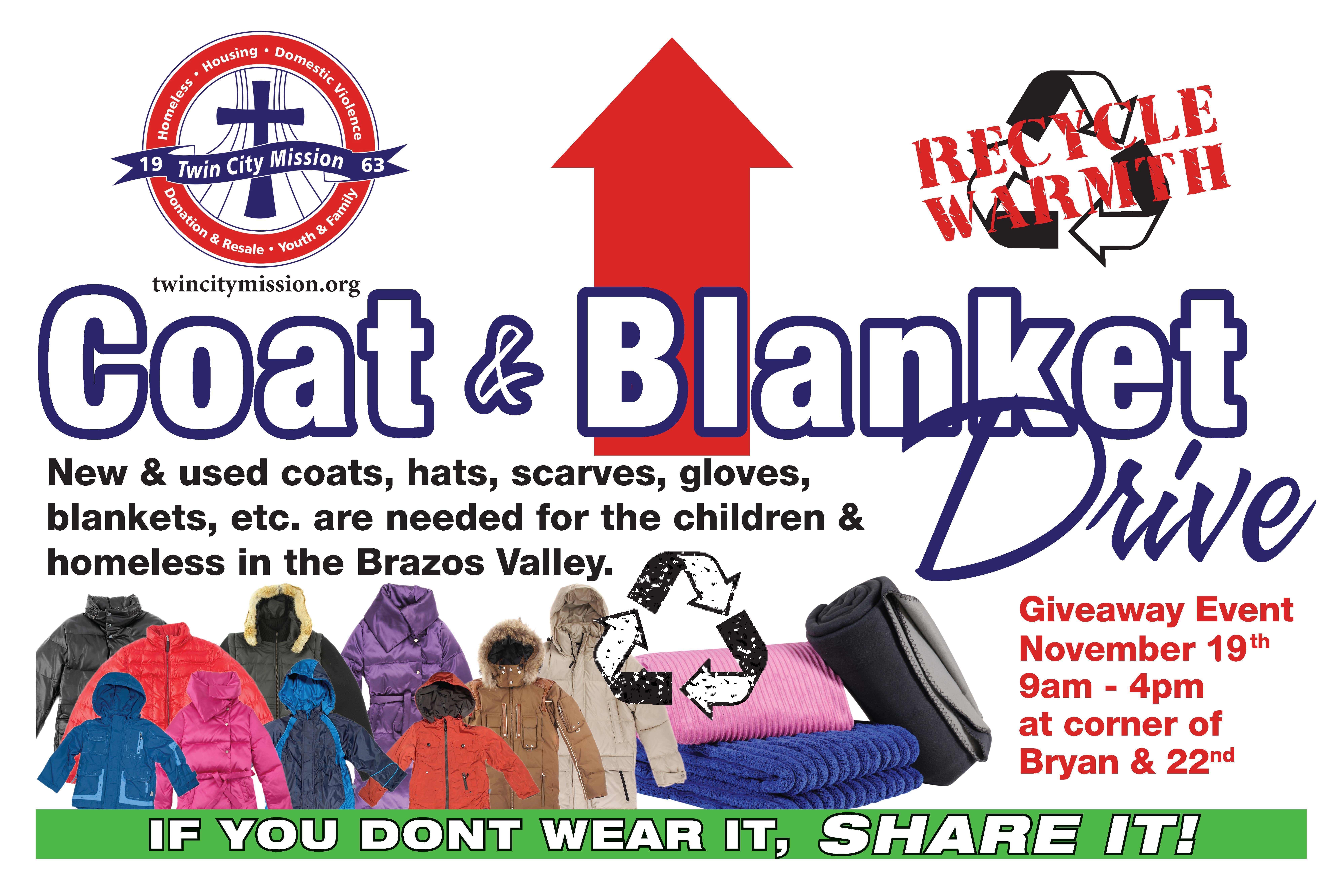 Twin City Mission Coat/Blanket Drive KORA