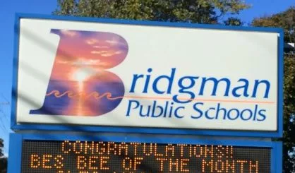 Bridgman Schools sign