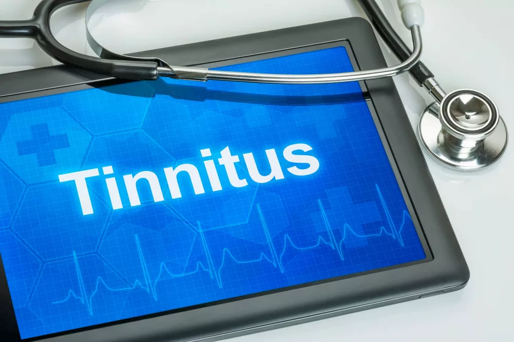 tablet-with-the-diagnosis-tinnitus-on-the-display