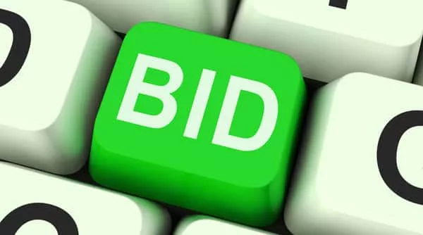 bid-key-shows-online-auction-or-bidding