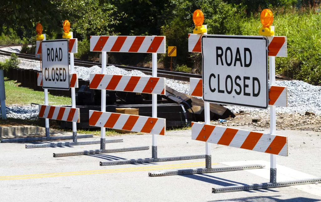 roadclosedbarricadeandcones