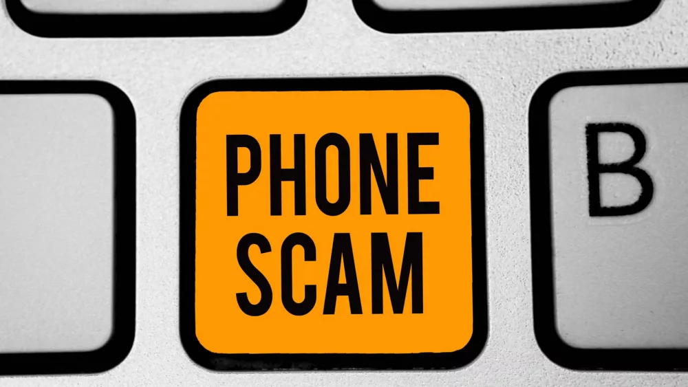 text-sign-showing-phone-scam-conceptual-photo-getting-unwanted-calls-to-promote-products-or-service-telesales-keyboard-orange-key-intention-create-computer-computing-reflection-document-2