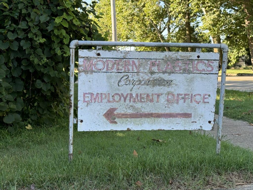 Modern Plastics sign in Benton Harbor