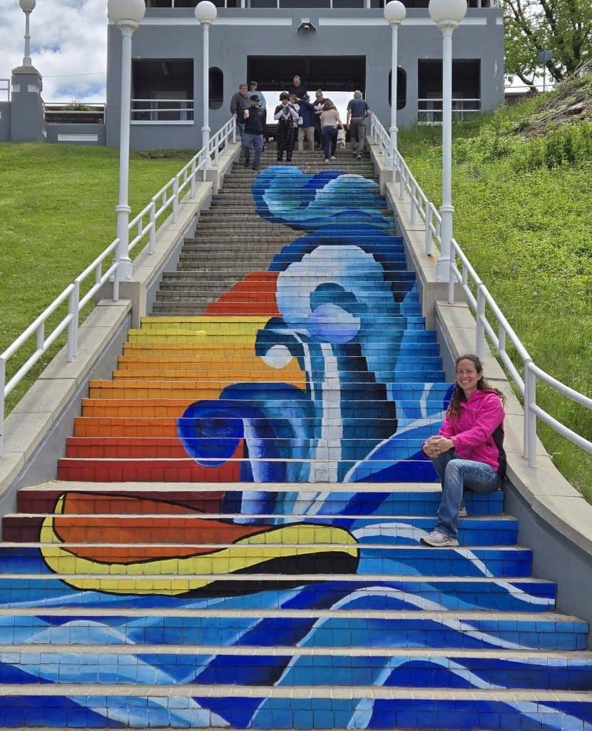 Annual Mural completed on Lake Bluff Park stairs | Moody on the Market