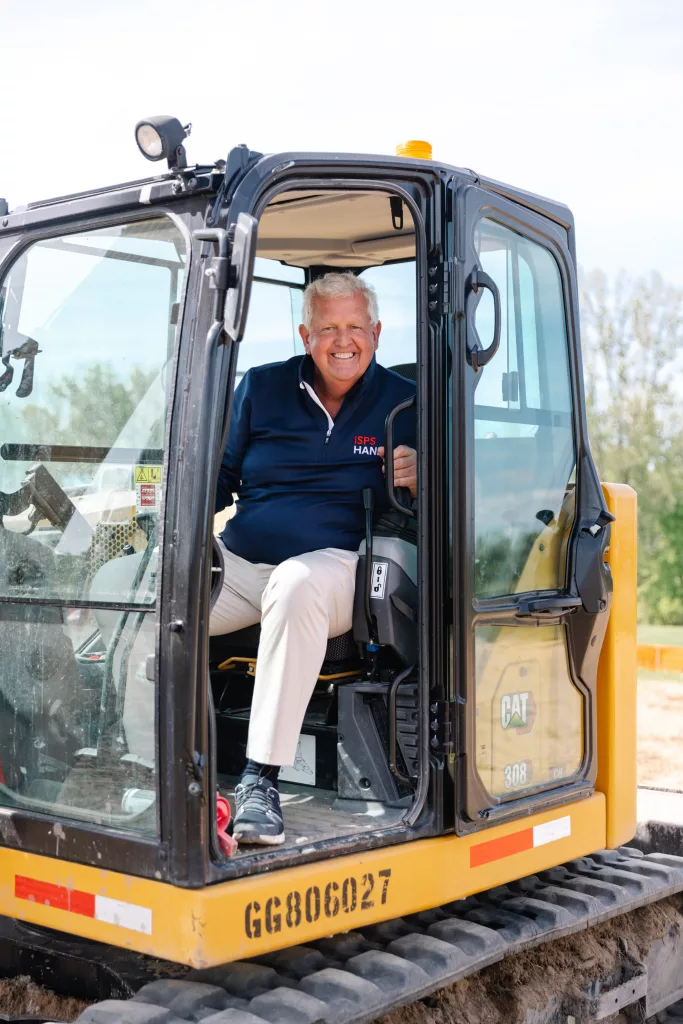 Monty at ground breaking