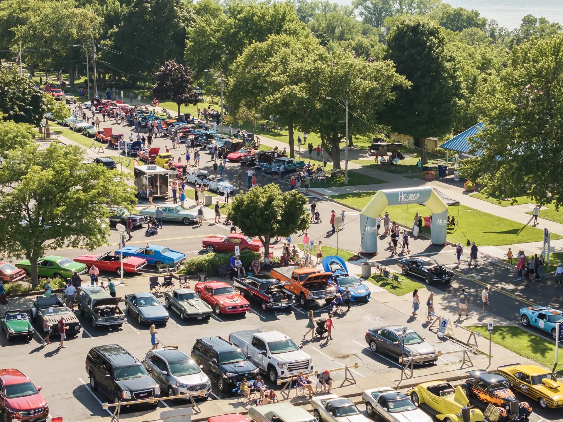 Mike Yore car show aerial