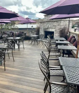 221 Main Terrace, show old deck surface, looking South