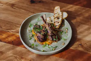 Planks spiced lambchops
