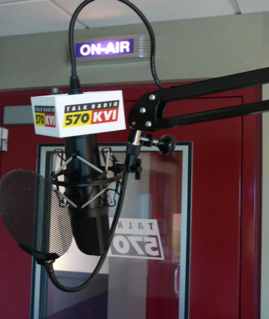 KVI studio on-air light