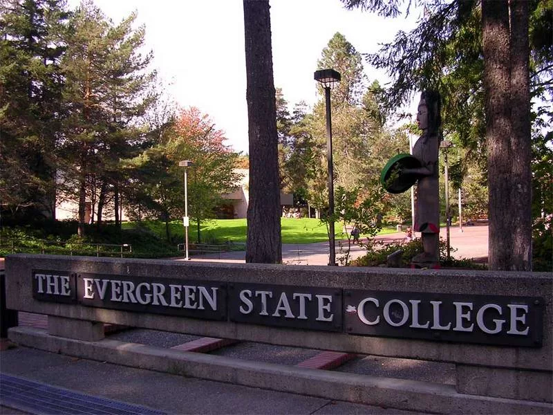The Evergreen State College sign