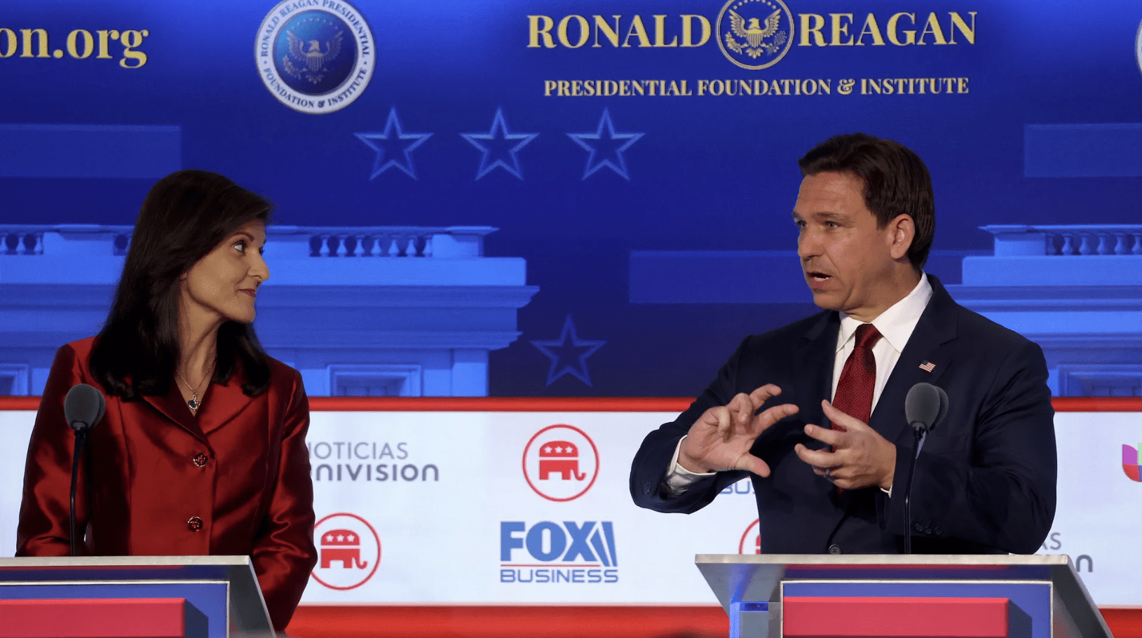 Nikki Haley and Ron DeSantis