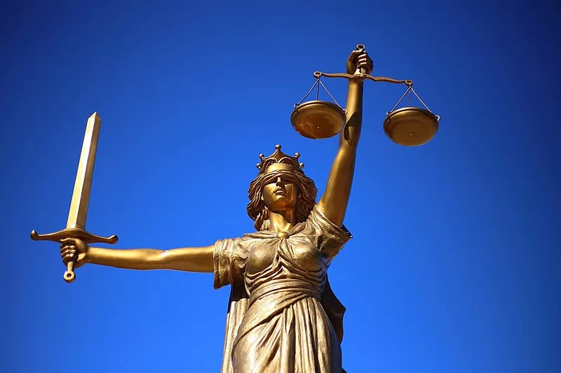 Lady justice, scales of justice