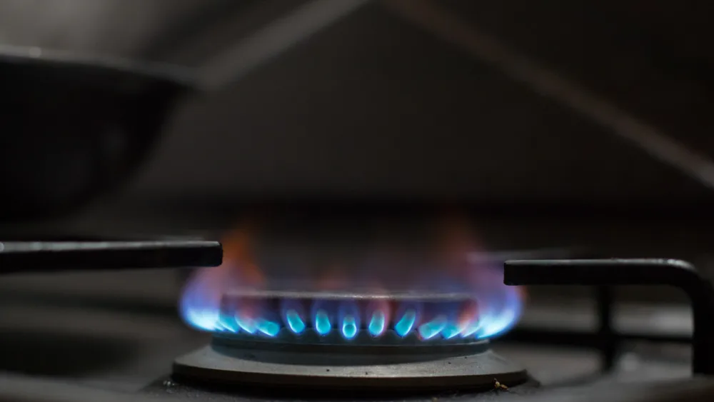 natural gas stove flame