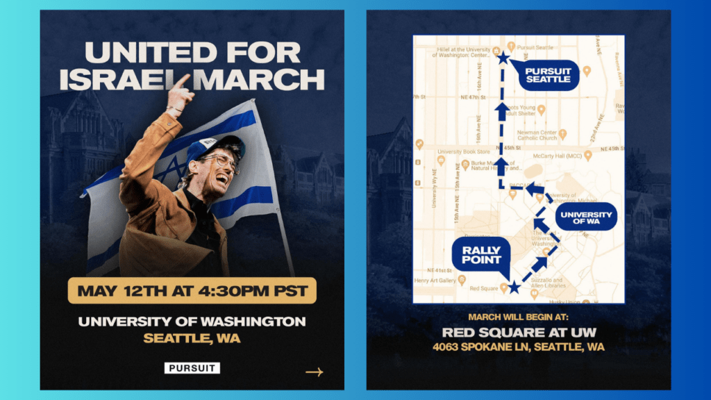 Pursuit Church invites public to ‘United for Israel’ Rally at UW