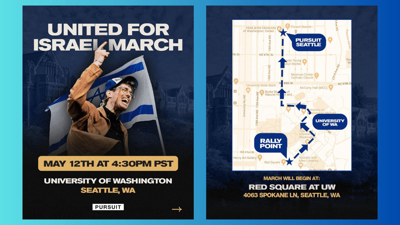 Pursuit Church invites public to ‘United for Israel’ Rally at UW