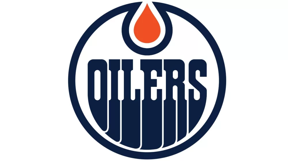 Edmonton Oilers logotype. Vector hockey club logo. Hockey team.