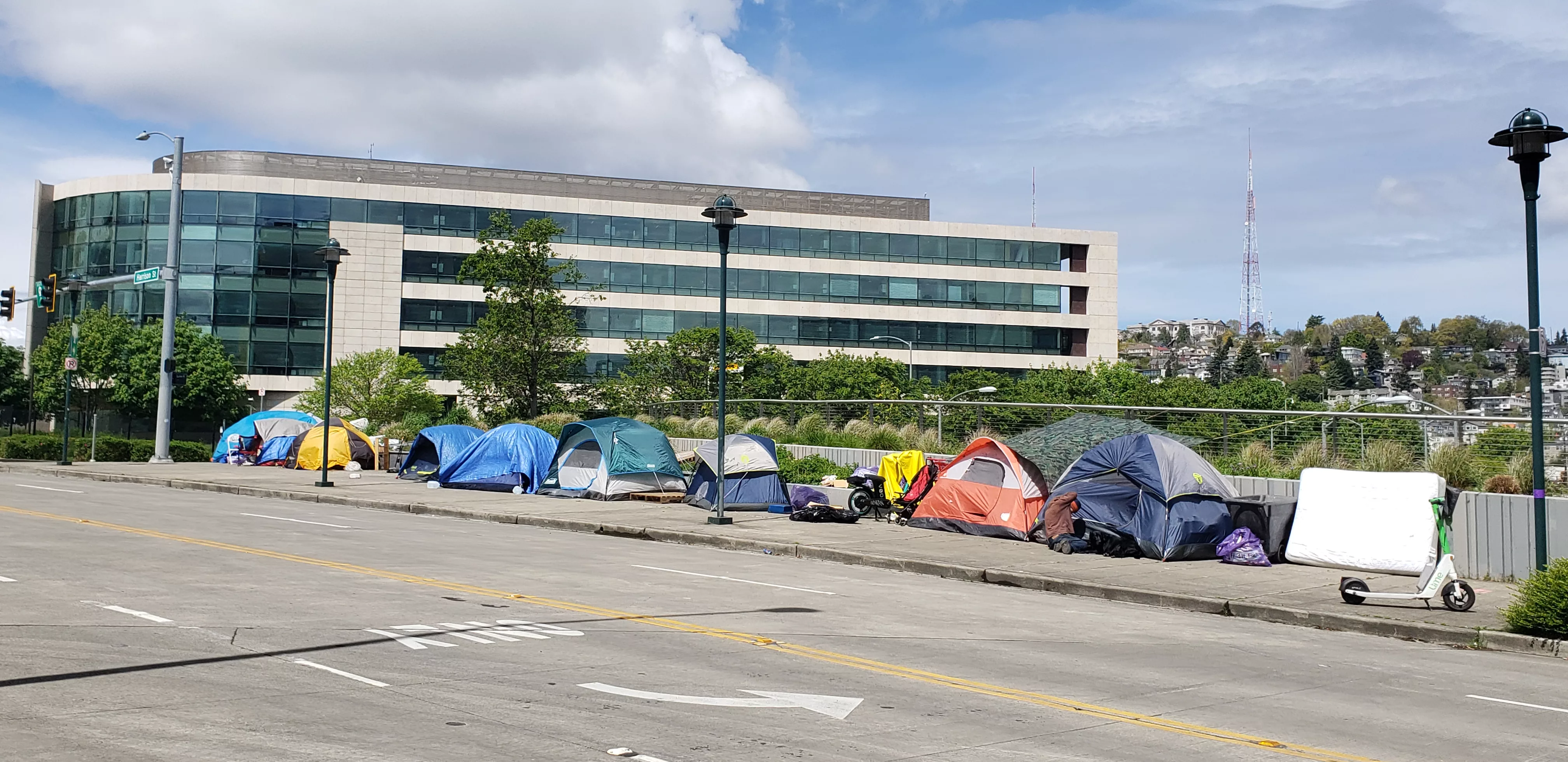 Homeless tents, Seattle, April 2024