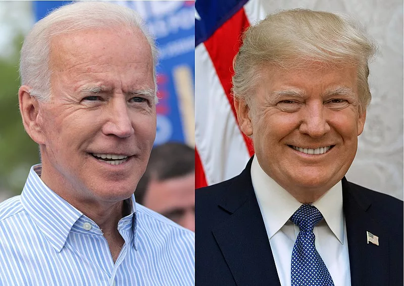 2020 file photos of Joe Biden and Donald Trump