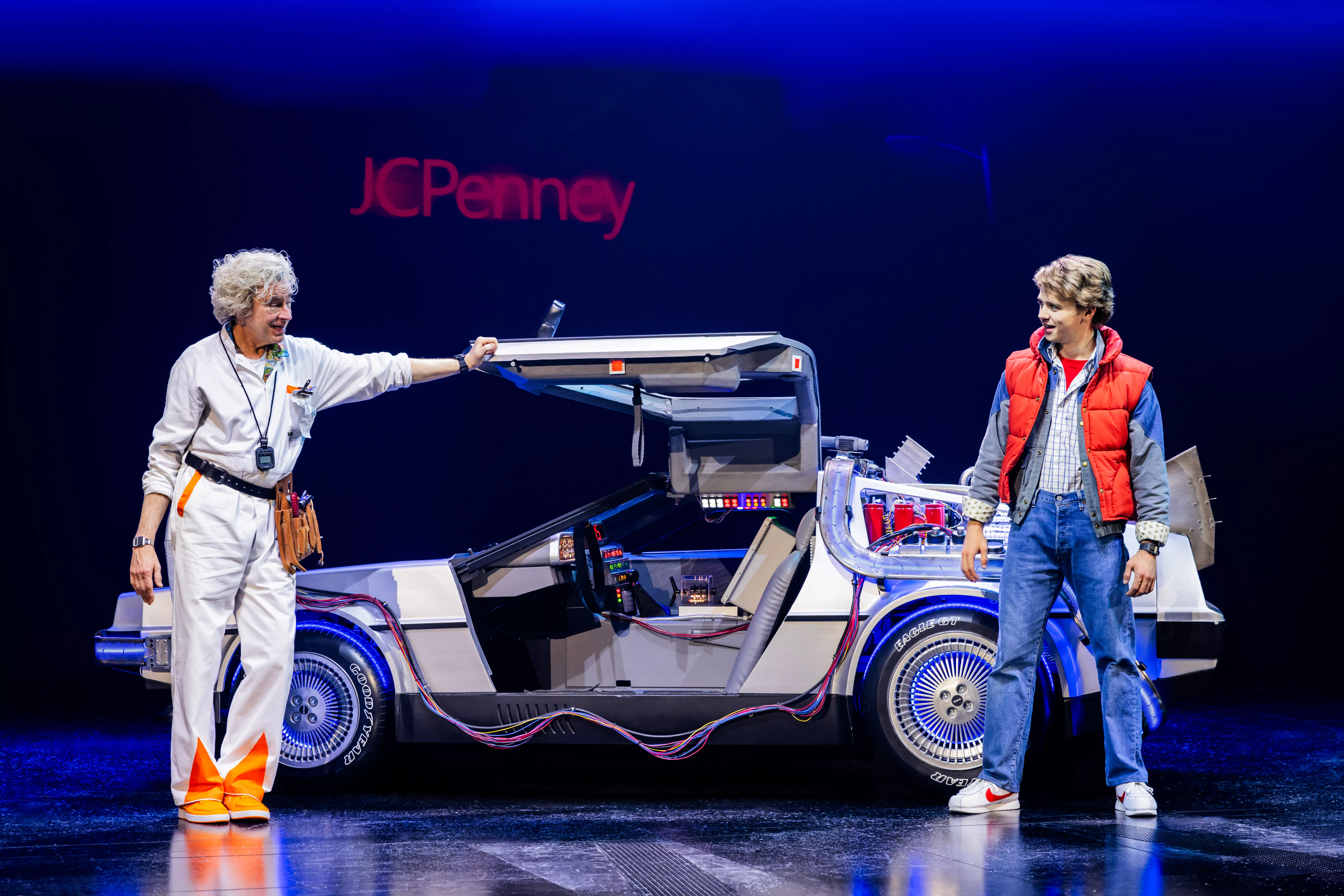 2 BTTF Tour Pictured (L - R): Don Stephenson (Doc Brown) and Caden Brauch (Marty McFly) Photo by Matthew Murphy and Evan Zimmerman, 2024