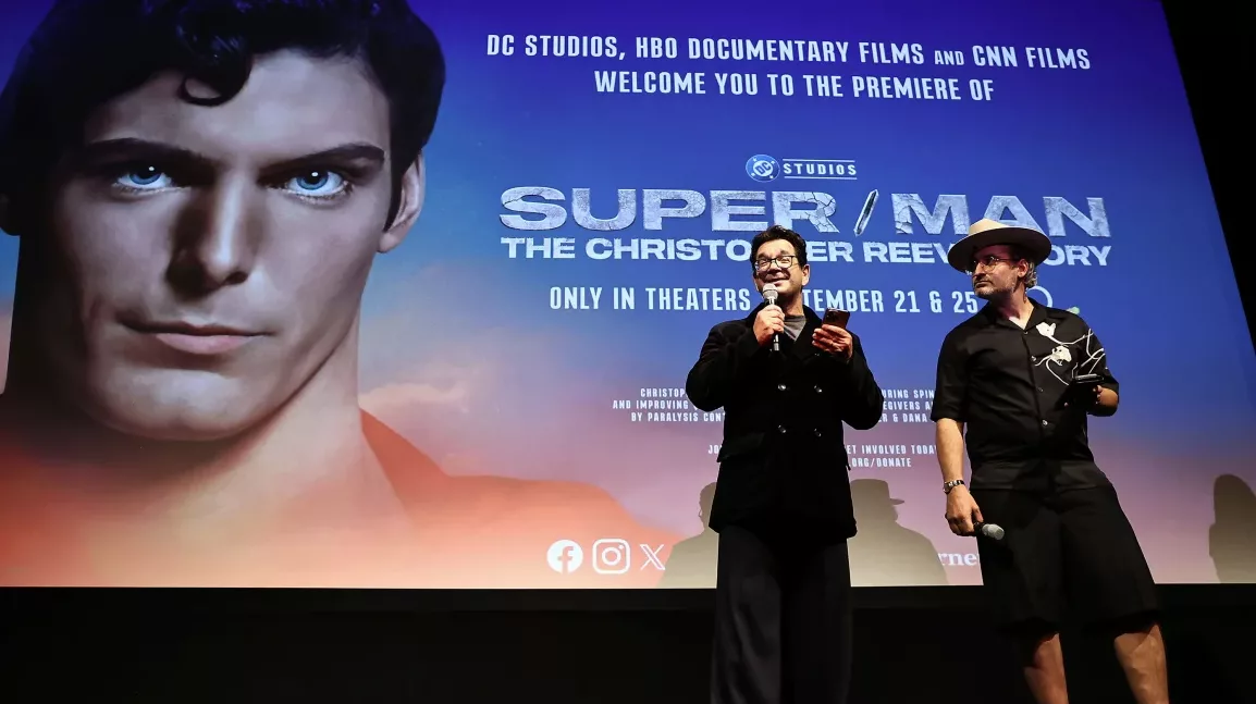 Directors Peter Ettedgui and Ian Bonhôte at the New York premiere of "Super/Man: The Christopher Reeve Story" on September 18. Dave Allocca/Starpix/INSTARimage/Cover Images/AP