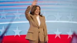 Vice President Kamala Harris at the Democratic National Convention. Chicago^ Illinois^ August 19^ 2024