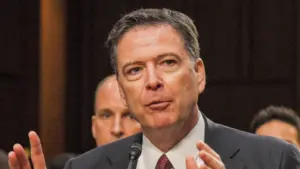 Former FBI Director James Comey testifies in front of the Senate Intelligence Committee during hearing in the Hart Senate Office building June 8^ 2017^ in Washington DC.