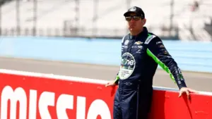 NASCAR Cup Series driver^ KYLE BUSCH (8) of Las Vegas^ NV gets ready to practice for the Go Bowling at The Glen in Watkins Glen^ NY. Watkins Glen^ NY USA - August 09^ 2025