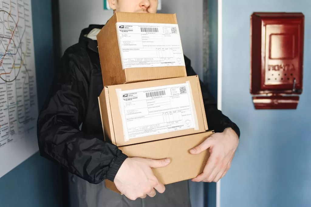 Man with package