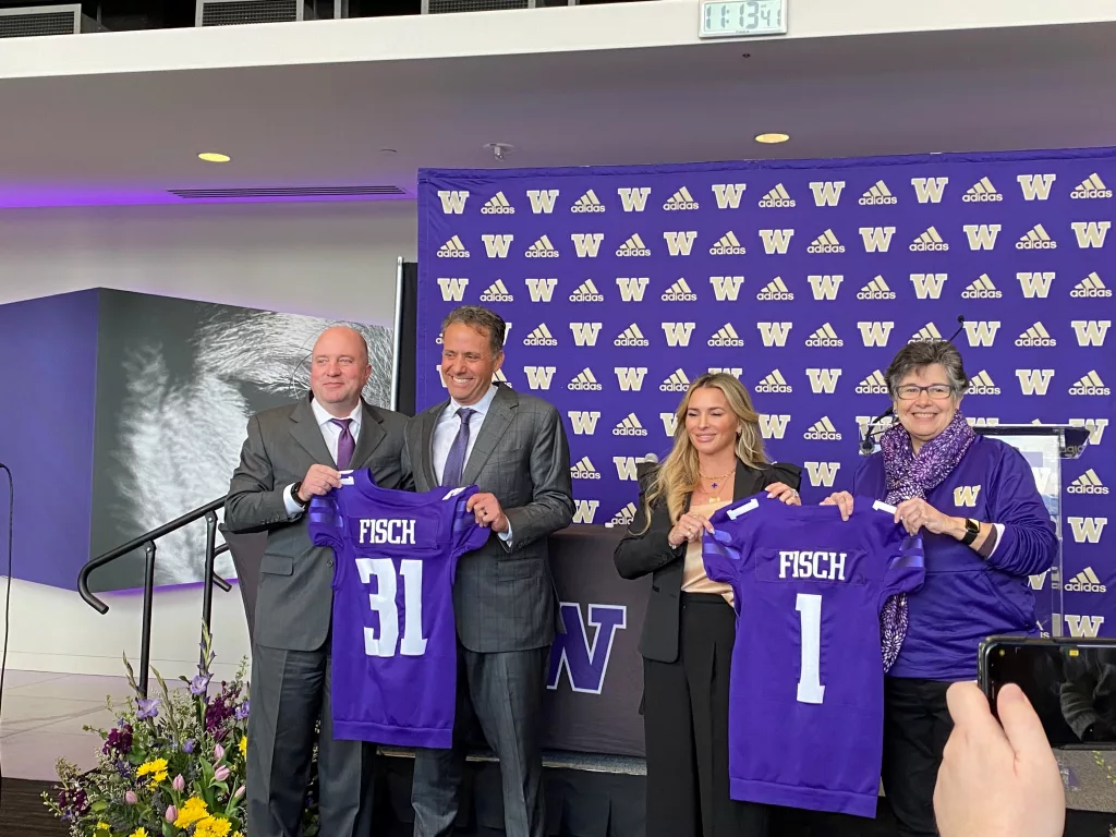 University of Washington introduces new Husky's football coach Jedd Fisch. Photo, Bill Swartz, NW NEWSRADIO