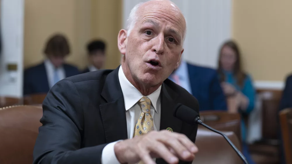 Rep. Adam Smith, D-Wash., the House Armed Services ranking member, challenges Rep. Ralph Norman, R-S.C., on his request to remove "the woke" from the bill text as the House Rules Committee prepares to advance the fiscal 2024 National Defense Authorization Act, at the Capitol in Washington, Tuesday, June 11, 2024. (AP Photo/J. Scott Applewhite)