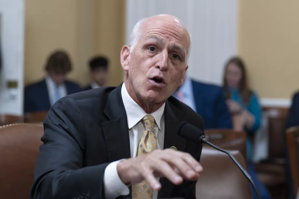 Rep. Adam Smith, D-Wash., the House Armed Services ranking member, challenges Rep. Ralph Norman, R-S.C., on his request to remove "the woke" from the bill text as the House Rules Committee prepares to advance the fiscal 2024 National Defense Authorization Act, at the Capitol in Washington, Tuesday, June 11, 2024. (AP Photo/J. Scott Applewhite)