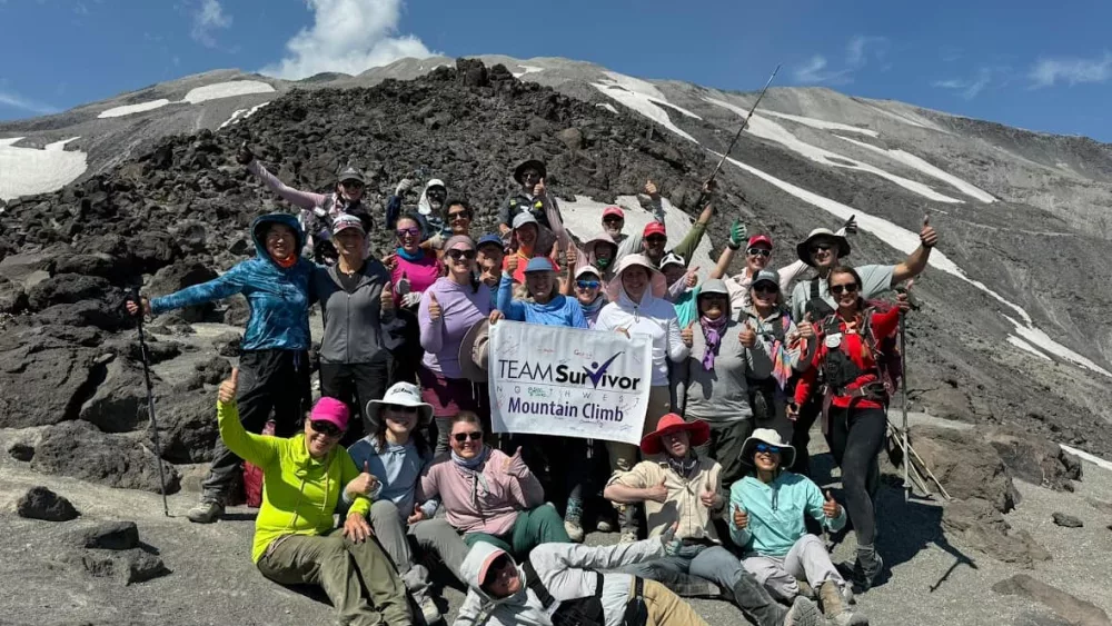 Mountain climbing one exercise program offered by Team Survivor Northwest for women cancer patients during treatment and recovery