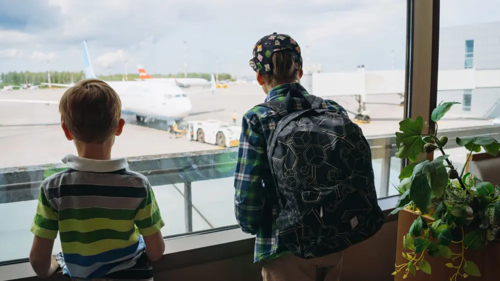 boys at airport