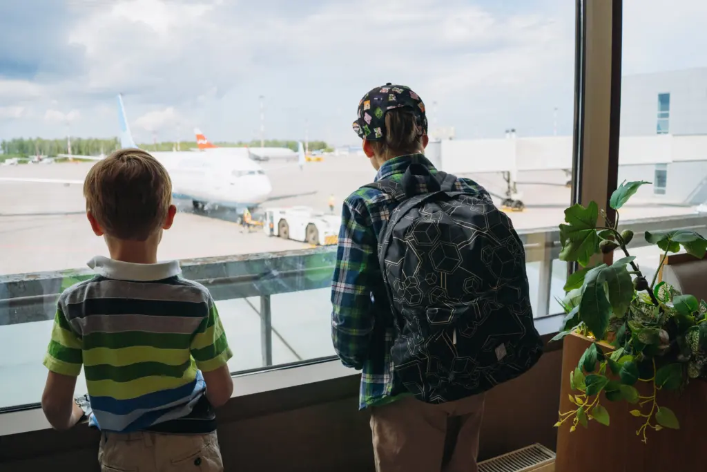 boys at airport