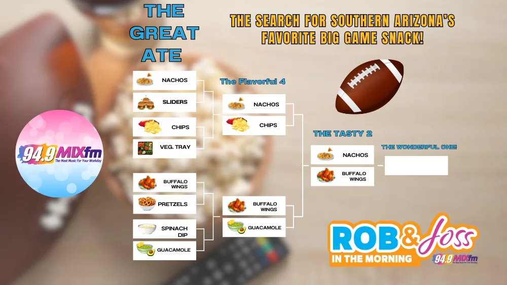 Football Bracket with Snacks.