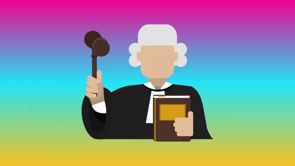 A judge and gavel.