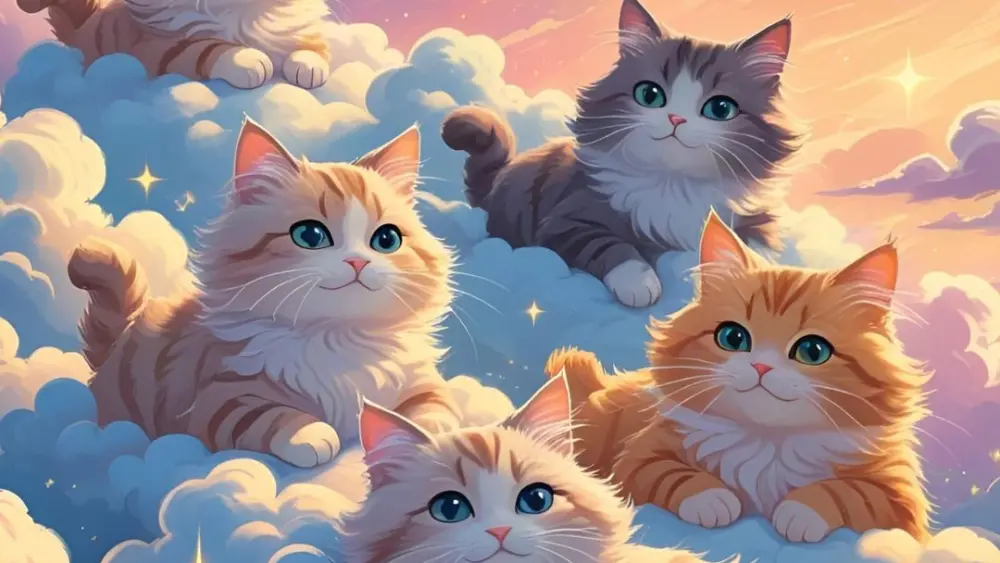 Cats in the clouds.