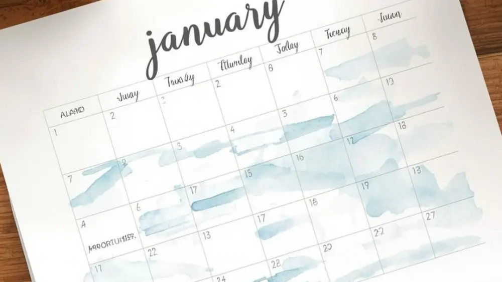 AI Generated January Calendar.