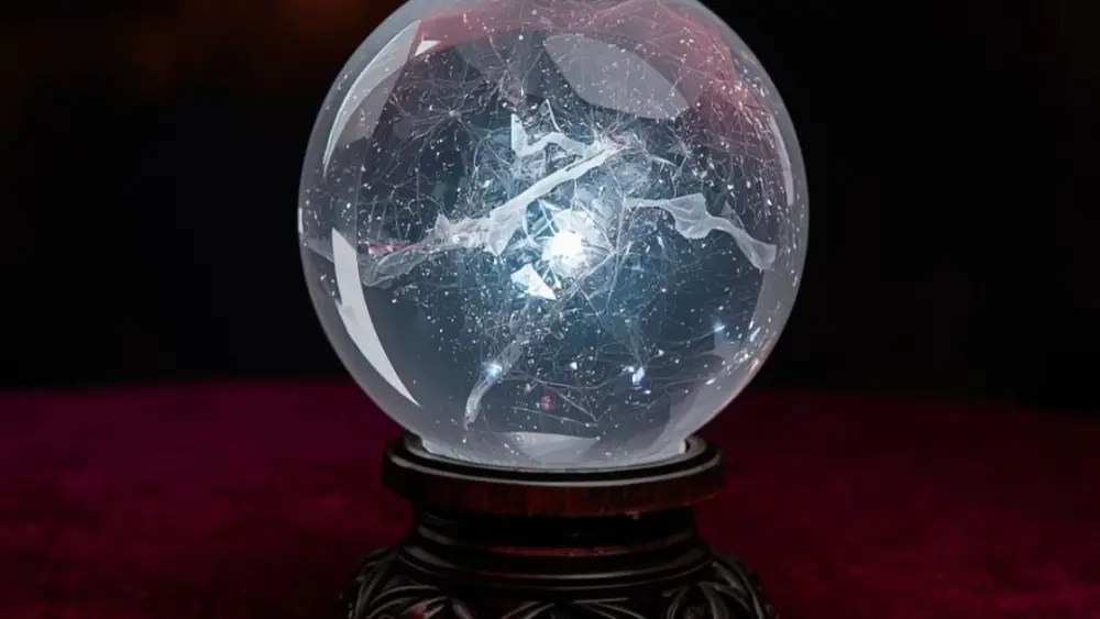 A crystal ball that a psychic would use.
